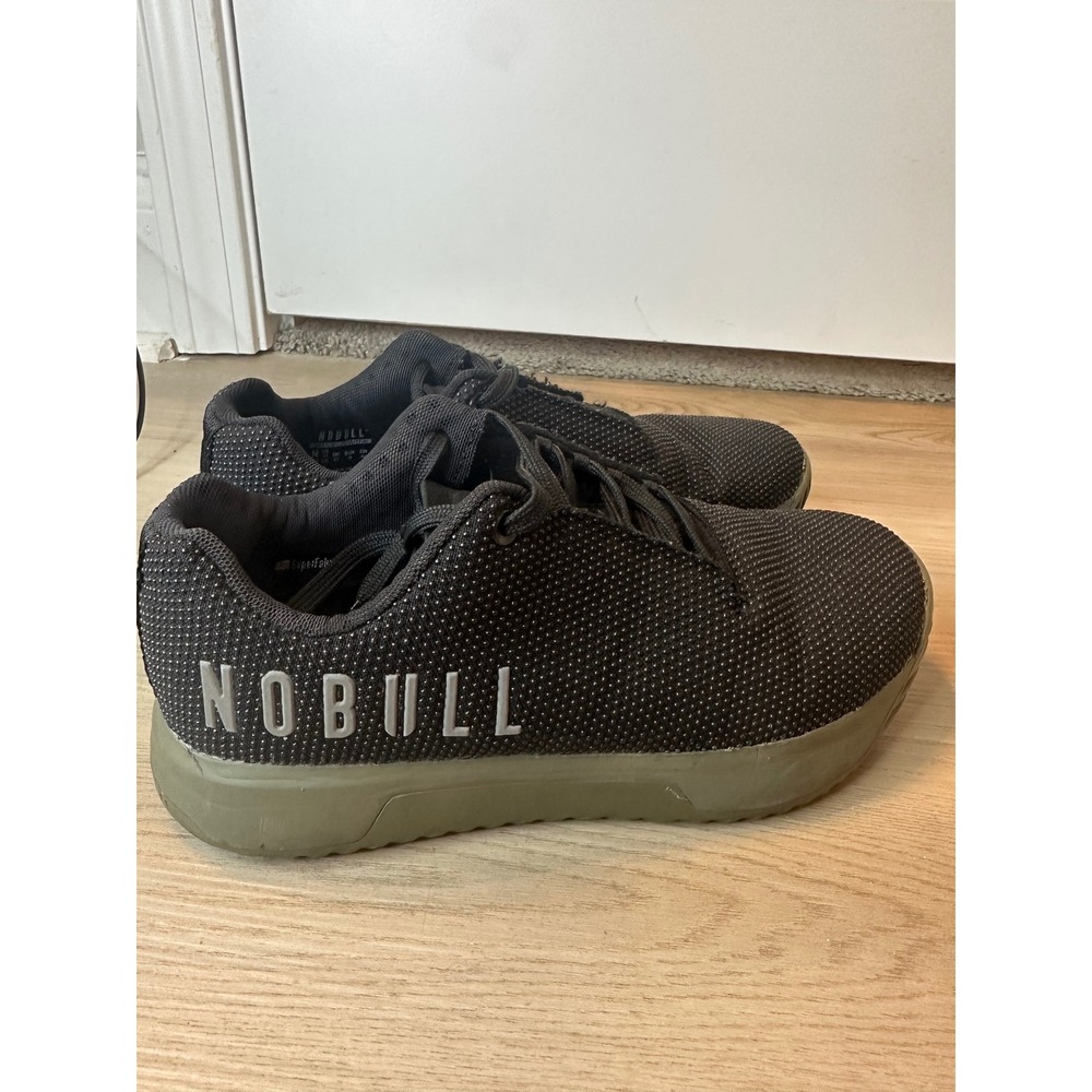 NOBULL SuperFabric Trainer Black Army Green Training Shoes Mens 6.5 Womens 8 - Picture 2 of 8